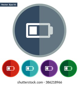 icons battery low for Web and Mobile