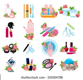 Icons for beauty salon,  beauty shop, wellness, salon