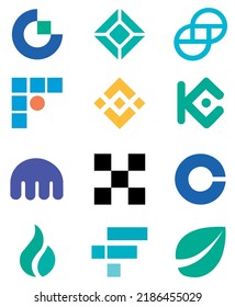 Icons of the best cryptocurrency spot exchanges. Top 12. Binance, Coinbase Exchange, FTX, Kraken, KuCoin, Gate.io, Bitfinex, Huobi Global, Gemini, Coincheck, bitFlyer, OKX. Color icons.