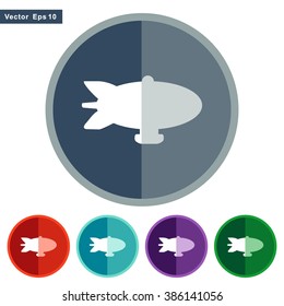 icons blimp for Web and Mobile