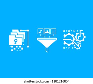 icons in blue background
