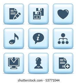 Icons with blue buttons 10