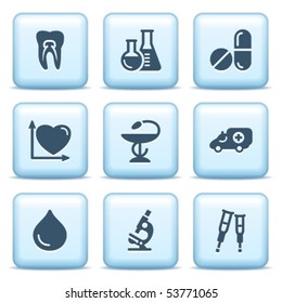 Icons with blue buttons 12