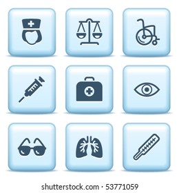 Icons with blue buttons 13