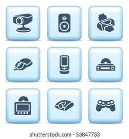 Icons with blue buttons 21