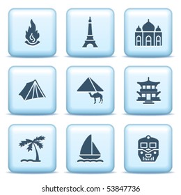 Icons with blue buttons 22