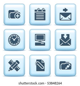 Icons with blue buttons 27