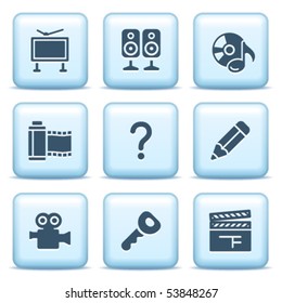 Icons with blue buttons 28