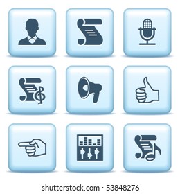 Icons with blue buttons 31