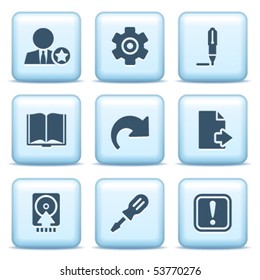 Icons with blue buttons 6