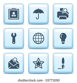 Icons with blue buttons 9