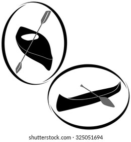 Icons of boats for water sports and tourism events. Illustration on a white background.