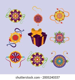icons bracelets accessory gift boxes cartoon