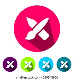 icons brush pencil for Web and Mobile