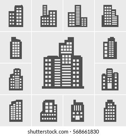 Icons Building Vector illustration