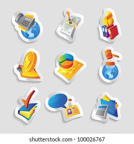 Icons for business and finance. Vector illustration.