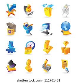 Icons for business and finance. Vector illustration.