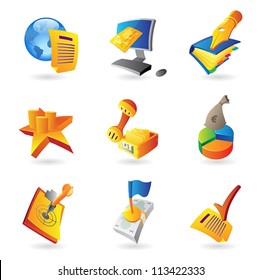 Icons for business and finance. Vector illustration.