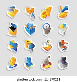 Icons for business and finance. Vector illustration.