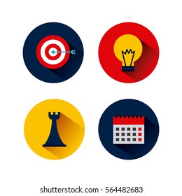 icons of business and start up concept. colorful design. vector illustration