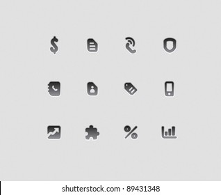 Icons for business. Vector illustration.