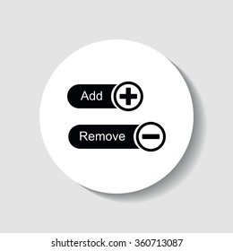Icons buttons "add" and "remove".