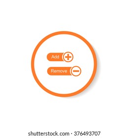 Icons buttons "add" and "remove".
