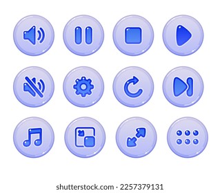 icons buttons for player and games