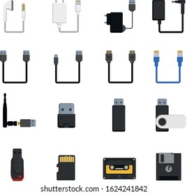 Icons Cables USB HDMI Internet