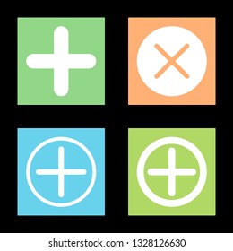 Icons for calculation, math, vector illustration in flat, EPS10.
