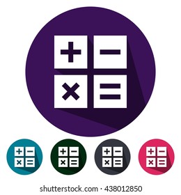 icons calculation signs for Web, Mobile and business