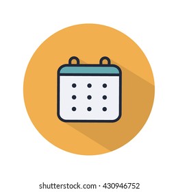 Icons calendar flat design.