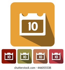 icons calendar flat for Web, Mobile and business