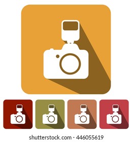 icons camera flash flat for Web, Mobile and business