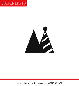 Icons cap for birthday celebrations Vector Icon.