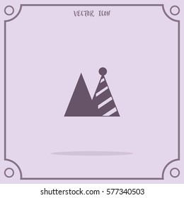 Icons cap for birthday celebrations Vector Icon.