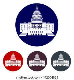 Icons Capitol building in the United States for the election of the US President in the US government Capitol Building