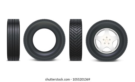 Icons of Car parts for garage car services, auto services. Set of various car parts and accessories isolated on white background. 3D illustration for your shop or business