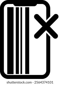 Icons of cell phone smart phone failure	