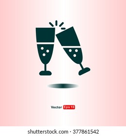icons Champagne Glasses for Web and Mobile