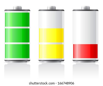 icons charge battery vector illustration isolated on white background