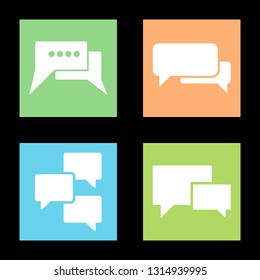 Icons for chat bubble, vector illustration in flat, EPS10.