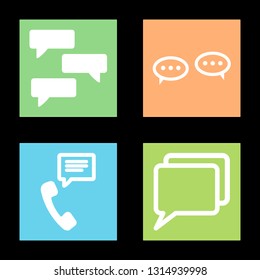 Icons for chat bubble, vector illustration in flat, EPS10.