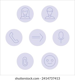 iconos de chatbots y mensajeros