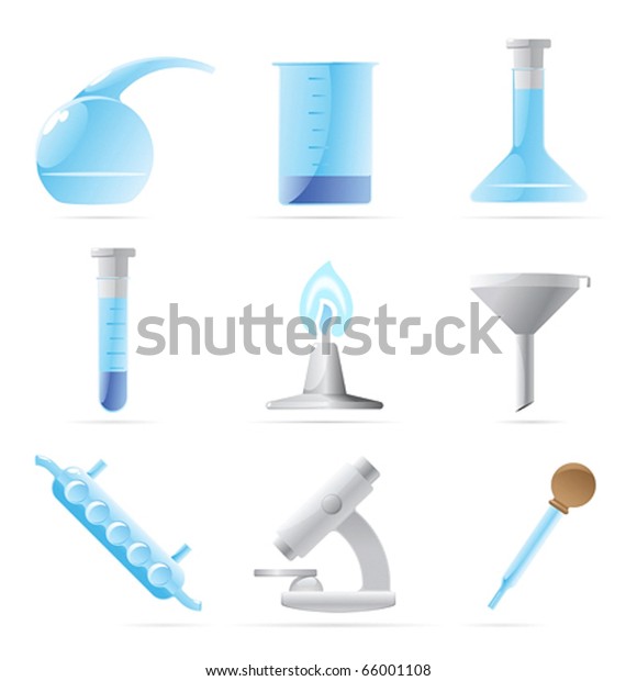 Icons Chemical Lab Vector Illustration Stock Vector (Royalty Free ...