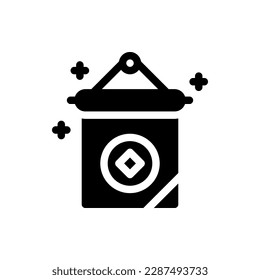 Icons Chinese New Year Glyph, Holiday, Party, Xmas, Present, Christmas, Happy, Flat Icon Logo Illustration Vector Isolated. Suitable for Web Design, Logo, App. 