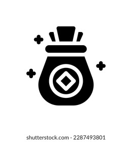 Icons Chinese New Year Glyph, Holiday, Party, Xmas, Present, Christmas, Happy, Flat Icon Logo Illustration Vector Isolated. Suitable for Web Design, Logo, App. 
