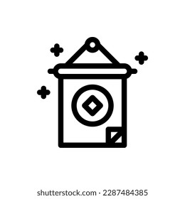 Icons Chinese New Year Outline , Holiday, Celebration, Xmas, Present, Christmas, Party, Flat Icon Logo Illustration Vector Isolated. Suitable for Web Design, Logo, App. 