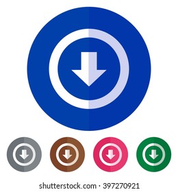 icons circle arrow down for Web,Mobile,placard and business