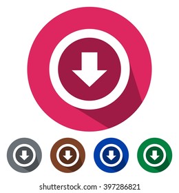 icons circle arrow down for Web,Mobile,placard and business